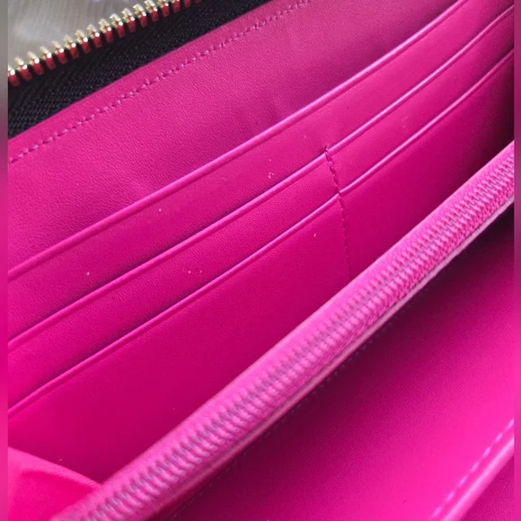 MCM Brown and Pink Visetos Diamond Ziparound Long Continental Wallet VGUC - Picture 9 of 13